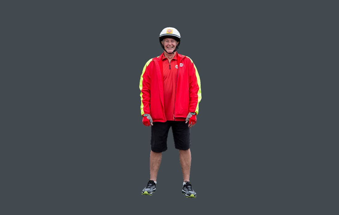 Man in delivery uniform