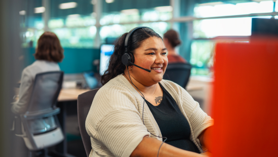 Call center worker